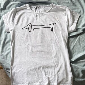 Minimalist White Dog Tee for Pets